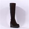 Marco Moreo Liege Front Zip Knee High - Brown Suede
